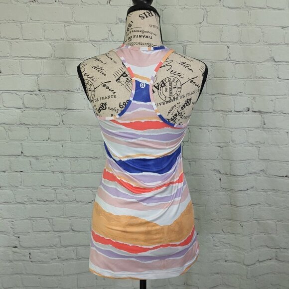 Lululemon Cool Racerback Bleacher Stripe Tank Top 6 - Picture 5 of 7
